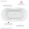 Anzzi Freestanding Whirlpool and Air Jetted Tub, 71.25 L, 35.8 W, White, Acrylic, Center FT-AZ102 - alternate 8